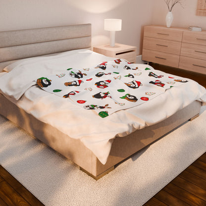 Christmas Penguin Plush Blanket for Cozy Holidays